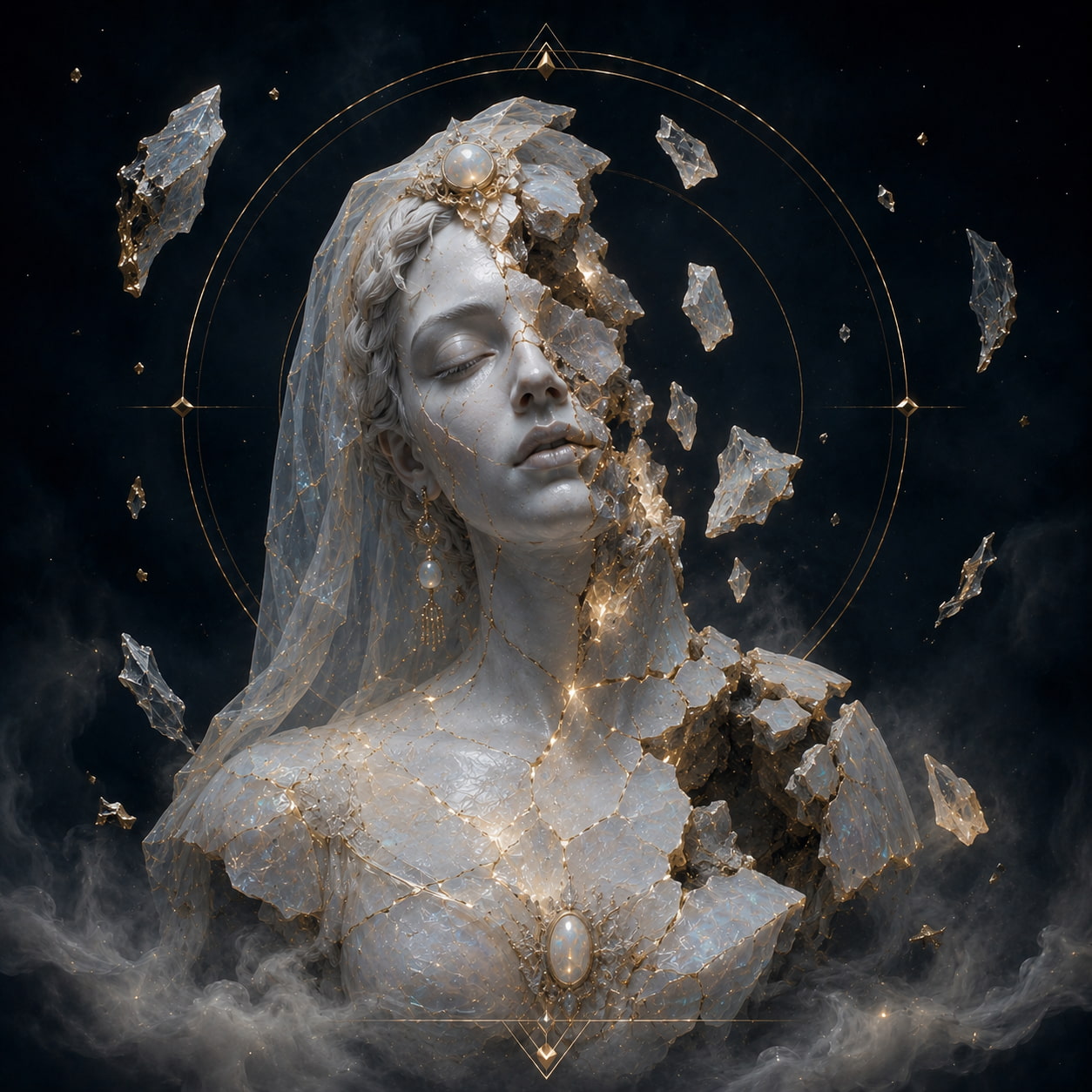 The Broken Muse, a relic of beauty after collapse.